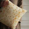 Housse de coussin à impressions végétales