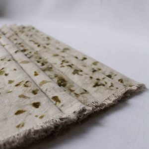 Serviette de table en lin frangé_Gris – Image 2