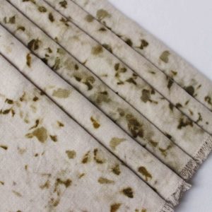 Serviette de table en lin frangé_Gris